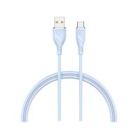 สายชาร์จ QPLUS USB-A to USB-C Cable 3A 1M. Light Blue (T3) (8854430010663)