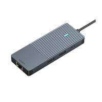 Veger Port Hub 8-in-1 USB-C to 2x USB3.0 / USB-C / SD/TF / LAN / HDMI and PD (VH-H03) Gray (88595319