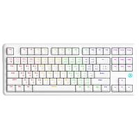 คีย์บอร์ดเกมมิ่ง Ajazz Gaming Keyboard AK870V2 Wired White Red Switch (6976412987618)