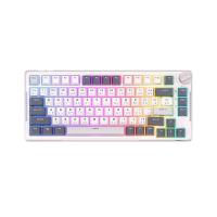 คีย์บอร์ดเกมมิ่ง Royal Kludge Gaming Keyboard RKH81 Wireless White Night (Blue Switch) (693528081883