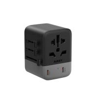 หัวแปลงปลั๊กไฟ AUKEY TravelMate 20W GaN Universal Adapter with USB Ports (PA-TA01A) (689323791453)