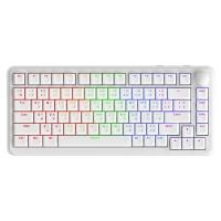 คีย์บอร์ดเกมมิ่ง Ajazz Gaming Keyboard AK820 Max White Red Switch (6976412987885)