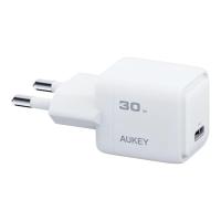 อะแดปเตอร์ AUKEY Wall USB Charger 1 USB-C (PD30W) GaN White (TISI) (689323791101)
