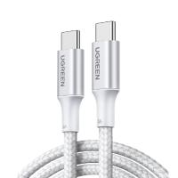 สายชาร์จ Ugreen USB-C to USB-C 100W 2M. White (6941876220694)