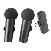 ราคา ไมโครโฟน Fifine M8 USB-C Dual Wireless Lapel Mic Black (5031192994599)