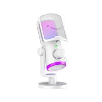 ราคา ไมโครโฟน Fifine AM6 USB Condenser Mic RGB Controls White (5410464334286)