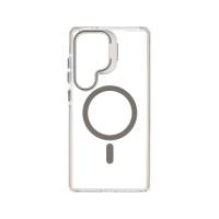 ราคา เคส QPLUS Samsung S25 Ultra Magnetic Transparent Gray with Camera Stand (8858879380189)