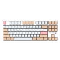 คีย์บอร์ดเกมมิ่ง Ajazz AK871 White Tea Mechanical Blue Switch (Eng/TH) (6972184183135)