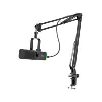ไมโครโฟน Fifine AM8T Dynamic Mic Boom Arm Stand RGB Black (5410464334309)