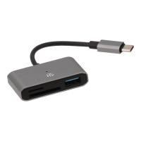ราคา TECHPRO Mul-Function 3 in 1 Type-C Card Reader/USB-Ax1 Gray (8857882964010)