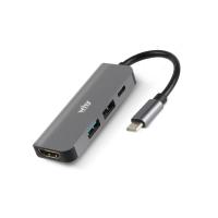 ราคา WHY 4-in-1 USB Type-C (HDMI/USB-A/USB-C) HB-1011 Gray (8859703442882)