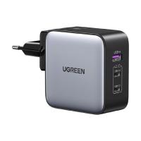 ราคา อะแดปเตอร์ Ugreen Wall USB Charger 1 USB-A / 2 USB-C (PD65W) (US/UK/EU) GaN ALU Gray (25828) (TISI) (6941876228287)