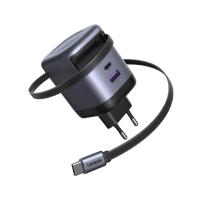 ราคา อะแดปเตอร์ Ugreen Wall USB Charger 1 USB-A/1 USB-C (PD65W) GaN Gray (75645) (TISI) (6941876276455)