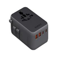 หัวแปลงปลั๊กไฟ AUKEY Globe Reel 45W GaN Universal Adapter with Retractable Cable (PA-TA13) (68932379