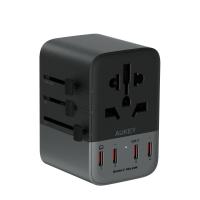 ราคา หัวแปลงปลั๊กไฟ AUKEY Travel Mate 65W GaN Universal Adapter with USB Ports (PA-TA08A) (689323787593)