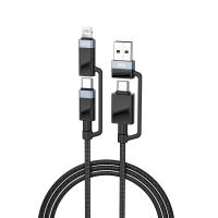 สายชาร์จ ALPHA.X 4-in-1 Multifunctional Cable 65W Fast Charge & Data 1.2M Black (ALU-4in1-15) (88595