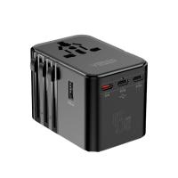 หัวแปลงปลั๊กไฟ Veger Multifunction Universal Travel Adapter 45W VA-INT03 (GaN45W) Black (88595319103