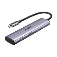 ราคา UGREEN 4-in-1 USB 3.0x2 + USB-Cx2 Hub 5G Alu Gray (15395) (6941876213955)