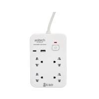 ปลั๊กไฟ Anitech TIS 2200W 4 Socket 1 Switch 3M USB-A+C PD20W H5534 White (8859221725078)