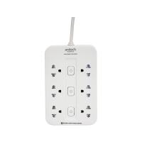 ราคา ปลั๊กไฟ Anitech TIS 2200W 6 Socket 3 Switch 3M H536 (White) (8859221725061)