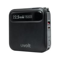 พาวเวอร์แบงค์ UVolt 15000 mAh Built-In Cable 3-in-1 22.5W UVP15AC-02 Black (CCC) (8859883245242)