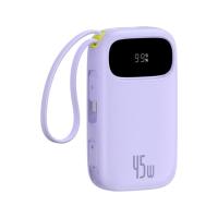 ราคา พาวเวอร์แบงค์ Baseus 10000 mAh EnerFill FC31 Display with 2 Built-in USB-C&Lightning Cables 45W Nebula Purple (CCC) (6942521203895)