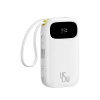 ราคา พาวเวอร์แบงค์ Baseus 10000 mAh EnerFill FC31 Display with 2 Built-in USB-C&Lightning Cables 45W Moon White (CCC) (6942521203826)