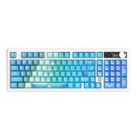 ราคา คีย์บอร์ดเกมมิ่ง Ajazz AK980 V2 Pro Crushed Ice Blue Lychee Switch (6976412988585)