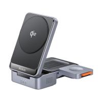 ที่ชาร์จไร้สาย MCDODO 3-in-1 Qi2 Wireless Charger Foldable Magnetic MagQ 15W Black (CH-5190) (885789
