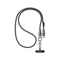 สายคล้องโทรศัพท์ MCDODO 60W 2 in 1 USB-C to USB-C Charging Lanyard 1.2m Black (6921002668309)