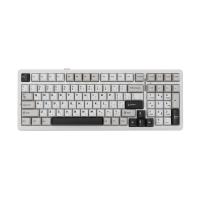 คีย์บอร์ดเกมมิ่ง AULA F99 V.3 Grey/White/Darkgray - Gray Wood Switch (6948391208169)