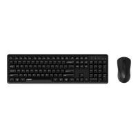 เมาส์และคีย์บอร์ด Rapoo Wireless Mouse + Keyboard X2100 Silent Optical Combo Black (6940056130280)
