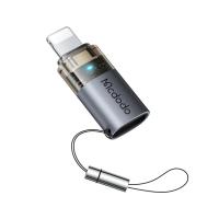 ราคา ตัวแปลง MCDODO USB-C to Lightning 36W Charging Adapter with Indicator Lights and Lanyard Gray (6921002676304)