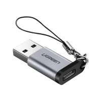 หัวแปลง Ugreen Adapter Connector USB-A Male to USB-C (3.0A) Gray (50533) (6957303855339)