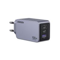 ราคา อะแดปเตอร์ Ugreen Wall Charger 1 USB-A / 2 USB-C 100W ALU Gray (TISI) (6941876228300)