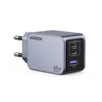 อะแดปเตอร์ Ugreen Wall Charger 1 USB-A / 2 USB-C 65W ALU Gray (TISI) (6941876228294)