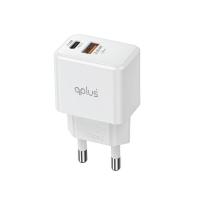 ราคา อะแดปเตอร์ QPLUS Wall USB Charger 1 USB-A (22.5W) / 1 USB-C (PD20W) White (V2006) (TISI) (8856899941953)