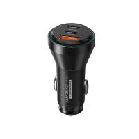 ที่ชาร์จแบตในรถ AMAZINGthing Car Charger 1 USB-A (QC3.0A) / 2 USB-C (PD63W) LED Light Black (4892878