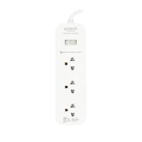 ปลั๊กไฟ Anitech Plug 3 Way 1 Switch White 2M. (H433) (8859221725422)