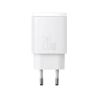 อะแดปเตอร์ Baseus Wall Charger 1 USB-A / 1 USB-C 20W White (TISI) (6932172667436)