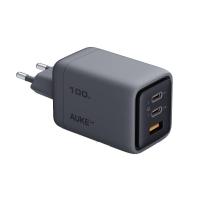 อะแดปเตอร์ AUKEY Wall USB Charger 1 USB-A / 2 USB-C (PD100W) GaN Gray (PA-C5) (TISI) (689323788569)