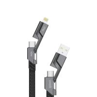 สายชาร์จ UVOLT 4-in-1 Multifunctional Cable 60W Fast Charge & Data Sync 1.5M Black (UV4In1-01BK) (88