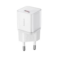 อะแดปเตอร์ Baseus Wall USB Charger 1 USB-C (PD30W) GaN5S White (TISI) (6932172667443)