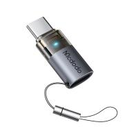 ราคา ตัวแปลง MCDODO Lightning to USB-C 60W Charging Adapter with Indicator Lights and Lanyard Gray (6921002676106)