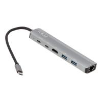 ราคา Blue Box USB Type-C High-Spec Hub 6-in-1 Multifunction Converter (USB3.0*2+HDMI+RJ45 1000Mbps+PD100W+Type-C) (8858883430092)