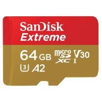 [ของแท้] เมมโมรี่การ์ด SanDisk Extreme microSDXC 64GB V30 U3 C10 A2 170MB/s R 80MB/s W Red-Gold (SDS