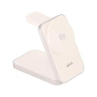 ที่ชาร์จไร้สาย QPLUS 3-in-1 Qi2 Wireless Charger Foldable Magnetic Stand 25W White (TX13-i3-Q22) (88