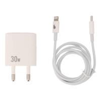 ราคา อะแดปเตอร์ Blue Box Wall USB Charger 1 USB-C (PD30W) พร้อมสายชาร์จ + USB-C to Lightning Cable White (BB- (8858899627813)