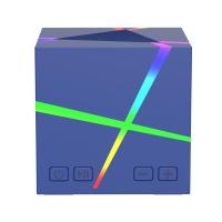 ลำโพงบลูทูธ TECHPRO Bluetooth Magic Cube Speaker RGB HYS-204D Blue (6969692032048)