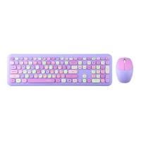 ราคา เมาส์และคีย์บอร์ดไร้สาย MOFii Wireless Mouse + Keyboard Silent Lollipop Mixed Purple (TH/EN) (6950125749169)